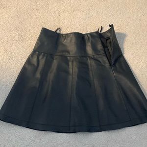Genuine leather skirt, size 6